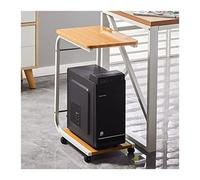 CPU Stand 2-Tier PC Tower Stand, C-shaped CPU Stand with Metal Frame and Caster Wheels, Mobile PC Case Floor Holder for Home Office Fits Most PC Computer Tower Stand (Color : D)