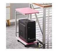 CPU Stand 2-Tier PC Tower Stand, C-shaped CPU Stand with Metal Frame and Caster Wheels, Mobile PC Case Floor Holder for Home Office Fits Most PC Computer Tower Stand (Color : G)