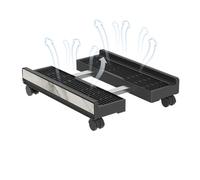 Cpu Stand - Adjustable Portable Shelf, Mobile Cpu Cart with Sturdy Design, Monitor Organizer for Laptop, Brake Wheels Storage Solution for Floor Mounted Office Home Printer Game Room