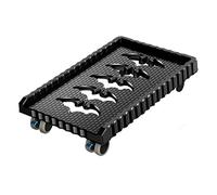 CPU Stand/CPU Holder PC Tower Stand Cart, Mobile CPU Stand, Floor PC Tower Stand with Rolling Caster Wheels, Desktop PC Case Holder Fits Most Gaming PC Under Desk PC Tower Stand Holder ( Color : Black