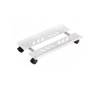 CPU Stand CPU Mobile Cart Holder Desktop Stand Mobile CPU Adjustable, PC Case Holder, Tray with 4 Caster Wheels for Most Gaming Home Office Under Desk(White)