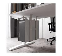 CPU Stand Portable CPU Holde CPU Holder Under Desk Mount, Steel Adjustable PC Tower Stand Heavy Duty PC Case Holder Width Adjust from 5.4" to 9.8" Height Less than 19.6" Mobile CPU Stand (Color : Bla