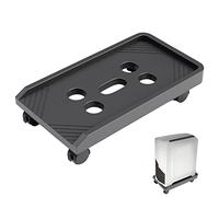 CPU Stand Portable CPU Holde Desktop PC Tower Stand CPU Stand, Ventilated PC Tower Stand, Under Desk CPU Holder Mobile Gaming PC Floor Stand with 4 Caster Wheels Mobile CPU Stand (Color : Black, Siz