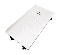 CPU Stand Portable CPU Holde PC Tower Stand, Metal CPU Stand with Rolling Caster Wheels - Heavy Duty Desktop Stand PC Cart PC Tower Floor Stand for Most Gaming PCs Mobile CPU Stand (Color : Blanc, S