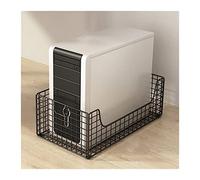 CPU Stand Portable CPU Holde PC Tower Stand, Mobile CPU Stand Holder, Metal Mesh Rolling PC Case Stand with Caster Wheels, Multifunctional Home Office Storage Rack Mobile CPU Stand (Color : Black, S