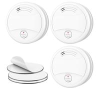 CPVAN Smoke Alarms for Home, Smoke Detectors for Home, Fire Alarm, EN14604, CE Certified, Low-Battery Alert, PA-443 (Standalone). 3 Pack