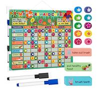 Cpvbobul Reward Star Chart for Children Magnetic Chore Board for Kids & Adults with 2 Dry Erase Pens Reward Good Behaviour for Toddlers & Responsibility for Teens