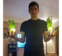 CPYGMXI 2PCS Floating Fireballs Halloween Home Decoration Luminous Floating Fireball Exquisite Ornaments,Witch‘s Floating Fireball for Room Decor Haunted House Window Wall