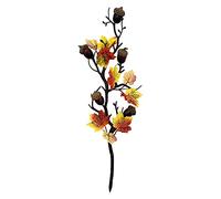 CPYGMXI Artificial Maple Leaf Pumpkin Branch, 35cm Simulation Plants Stems Branches for Thanksgiving Harvest Festival Halloween Home Decoration