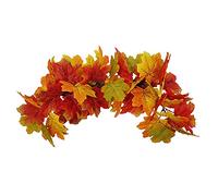 CPYGMXI Artificial Maple Leaves Swag, Simulation Maple Leaf Decorative Wreaths Door Signs, Christmas Thanksgiving Halloween Fall Autumn Decorations