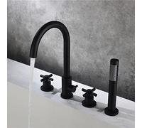 CPYGMXI Bath Shower Mixer Tap 3 Hole Bath Mixer Tap with Hand Shower Bathtub Faucets Bath Bathtub Mixer Tap Shower Chrome-A