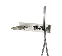 CPYGMXI Bathtub Faucet Set with Hand Shower, Wall Mounted Shower System Complete, Single Handle Brass Tub Shower Faucet Set, Easy To Use