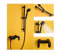 CPYGMXI Bidet Sprayer Faucet Set with Cold Water Black Brass Wall Mount Handheld Toilet Bidet Attachment Pressure Sprayer Single Handle Bidet Spray Set for Personal Hygiene,Set B