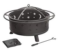 CPYGMXI Fire Pits Outdoor Wood Burning Outdoor Fire Pit, Multifunctional Garden Terrace Fire Bowl Heater,BBQ Grill Fire,Heat-Resistant Coating,Steel Frame with Cover BBQ Cooking for Outside Camping