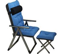 CPYGMXI Folding Lounge Chair Indoor, Cotton and Linen Fabric Lazy Chair with Armrest 6-Speed Adjustable Reclining Chair,Single Sleeper Sofa Chair,165° Angle Adjustment