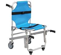 CPYGMXI Folding Stretcher Aluminum Alloy Ambulance Lift Telescopic Chair Emergency Rescue Elevator Stairs Fire Stretcher with Release Buckles-Blue