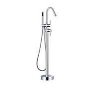 CPYGMXI Freestanding Bathtub Faucet Chrome Tub Filler Set Floor Mounted Double Handle Multifunctional Bath Shower Mixer Taps with Brass Hand Shower and Cold and Hot Water,Style 2