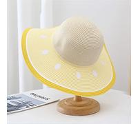CPYGMXI Fruit Printed Straw Sun Hat Boys Girls Watermelon Pattern Sunshade Beach Hat Foldable Fisherman Caps