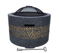 CPYGMXI Garden Fire Pit Table Top Fire Pit Outdoor BBQ Heaters & Fire Pits Backyard Patio Garden Fireplace with Grill Grate for Heating/BBQ