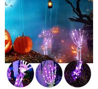 CPYGMXI Halloween Decorations, 2 Pack Skeleton Hand Arms Garden Lights, Hand Crawling Out of The Ground LED Lamp for Graveyard Décor, Garden, Yard,Outdoor Decor