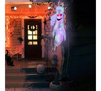 CPYGMXI Halloween Windsocks with LED String Lights, 43.3 Inch Light up Hanging Outdoor Halloween Decorations Battery Operated for Halloween Party Yard Decor