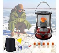 CPYGMXI Kerosene Stove Indoor, Kerosene Heater Without Electricity, Portable Petroleum Stove, 4l6l, Paraffin Heater for Outdoor Camping Patio Tent Hiking, With Storage Bag and 5 Wicks,4.6L-Red