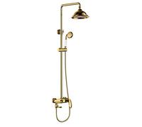 CPYGMXI Luxury Shower System, 3-Ways Shower Combo Set Wall Mounted Rainfall Shower Systems with Hand Shower, Rainfall Shower Head, Tub Faucet,D