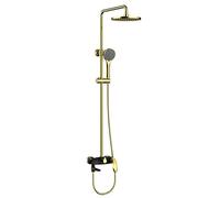 CPYGMXI Luxury Shower System, 3-Ways Shower Combo Set Wall Mounted Rainfall Shower Systems with Hand Shower, Rainfall Shower Head, Tub Faucet,A