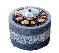 CPYGMXI Outdoor Fire Pit Garden BBQ Grill Kit, Backyard Patio Garden Fireplace Camping Outdoor Wood Burning Fire Pit Bowl, Outdoor Heater, 55.5cm