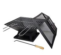 CPYGMXI Outdoor Fire Pit Stainless Steel BBQ Grill Small Fire Stove Heater Ideal for Warmth, BBQ in Patio/Garden/Yard