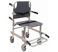 CPYGMXI Portable Foldable 4-Wheel Deluxe Evacuation Chair Ambulance Transport Folding Lift Load Capacity 400 Lb