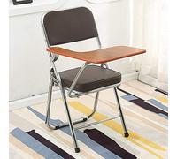 CPYGMXI PU Stitching With Tablet Training Chair Office Conference Training Table And Chairs One-piece Outdoor Student Folding Chair Reinforce Metal Rack Backrest Table Chair Task Chair