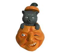 CPYGMXI Resin Hell Messenger Pumpkin Head Ghostss Blackss Cat Pumpkin Home Holiday Decoration Resin Decoration Crafts Outdoor Yard Ornaments