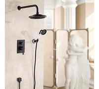 CPYGMXI Shower system Bathroom Shower Faucets Antique Bath Rain Shower Wall Concealed Bathroom Faucets Faucet Mixer Tap,Antique Brass