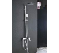 CPYGMXI Shower system Bathroom Shower Faucets Set Rainfall Ultrathin Shower Head Waterfall Tub Spout Faucet Brass Single Handle Mixer Tap Bath,8 inch shower head