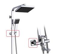 CPYGMXI Shower system Chrome Bath Shower Mixer Faucet Rotate Tub Spout Wall Mount 8" Rainfall Shower Head + Hand Shower Shower Kit 3-ways Mixer Valve,Matte Black