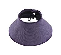 CPYGMXI Spring and Summer Fashion Hats Wide Roll-up Straw Sun Visor Hat Bowknot Hat Beach Outdoor Hat Women Ponytail Roll Up Sun Hat