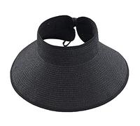 CPYGMXI Spring and Summer Fashion Hats Wide Roll-up Straw Sun Visor Hat Bowknot Hat Beach Outdoor Hat Women Ponytail Roll Up Sun Hat