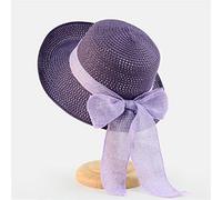 CPYGMXI Summer Sun Hats Women Fashion Girl Straw Hat Ribbon Bow Beach Hat Casual Straw Flat Top Panama Hat