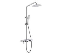 CPYGMXI Wall-mounted Chrome-plated 3 Function With Brass And Stainless Steel Body Shower Head And Hand-held Spray 1.5 M Shower Hose Thermostatic Bathtub Shower F