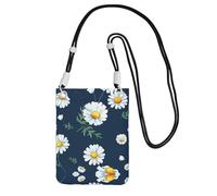 CPyuqw Black Carry Crossbody Purse for Women – Universal daisy' Print Mobile Phone Bag, Lightweight for Outdoor Activities