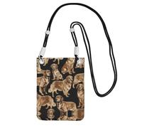 CPyuqw Black Carry Crossbody Purse for Women â€“ Universal Golden Retrievers Print Mobile Phone Bag, Lightweight for Outdoor Activities