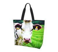 CPyuqw Cow Patterns Print Shoulder Bag - Large Reusable Tote Bag, Storage Tote for Shopping, Travel, & Daily Life Accessories