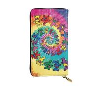 CPyuqw Dancing Thanksgiving Bear Print Leather Wallet for Women and Men - Clutch with Card Holder, Coin Pocket & Checkbook Compartment