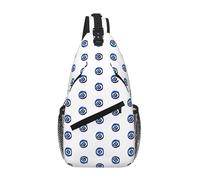 CPyuqw Durable Evil eyes Print Cross Chest Bag â€“ Unisex Daypack with Multiple Zippers, Perfect for Hiking and Casual Use