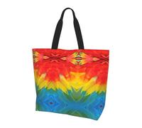 CPyuqw Fantastic Parrot Feather Print Shoulder Bag - Large Reusable Tote Bag, Storage Tote for Shopping, Travel, & Daily Life Accessories