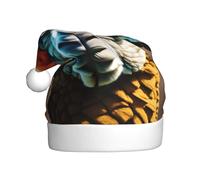 CPyuqw Festive Christmas Hat for Adults – Unisex Santa Hat with Cute Alpaca Llama Print Design, Warm Holiday Headwear