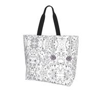 CPyuqw Flowering Herbs and Herbaceous Plants Print Shoulder Bag â€“ Large Reusable Tote Bag, Storage Tote for Shopping, Travel, & Daily Life Accessories