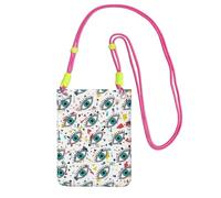 CPyuqw Fuchusia Carry Crossbody Purse for Women â€“ Universal eyes Print Mobile Phone Bag, Lightweight for Outdoor Activities