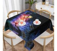 CPyuqw Galaxy in The Universe Print Tablecloth â€“ Square Dining Tablecloth for Kitchen Decor, Cafes, Offices & Holiday Gatherings 54"x54"